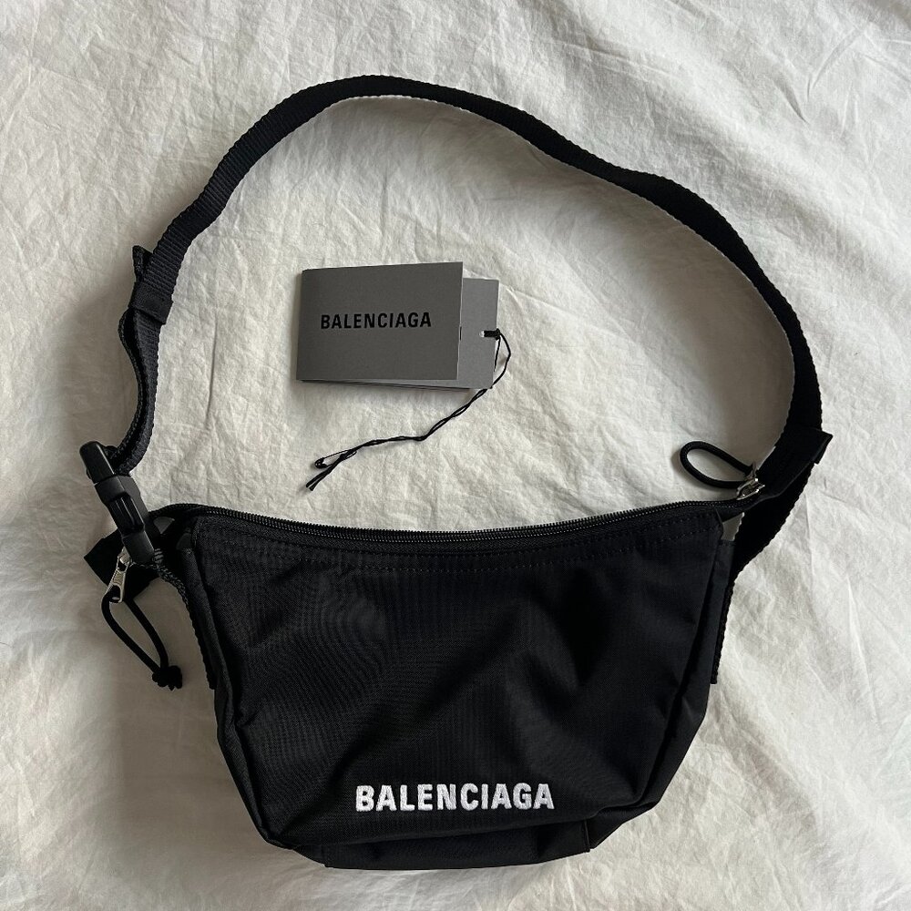 Balenciaga Black Wheel Sling Bag